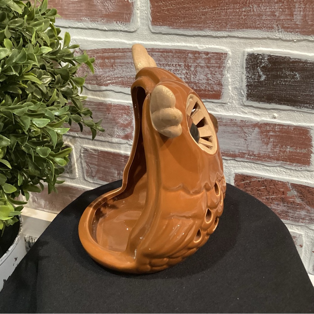 🟠 Ceramic Crafted Owl Candle Holder - Excellent Gently Used Condition - Picture 5 of 9